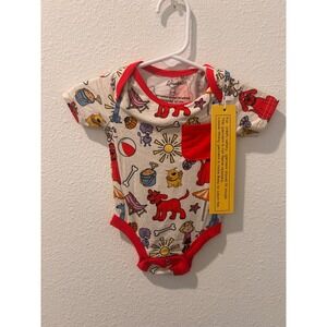 Clifford the Big Red Dog Bamboo Viscose Beach Bodysuit 0-3M New